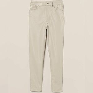 faux leather beige pant H&M